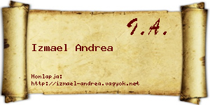 Izmael Andrea névjegykártya